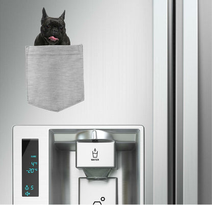 French Bulldog Dog in pocket Fridge Car Magnet Bumper Sticker App size 4"x7"