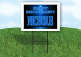 NICHOLE RETIREMENT BLUE 18 in x 24 in Yard Sign Road Sign with Stand