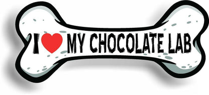 I Love My Chocolate Lab Car Magnet Bumper Sticker 3"x7"