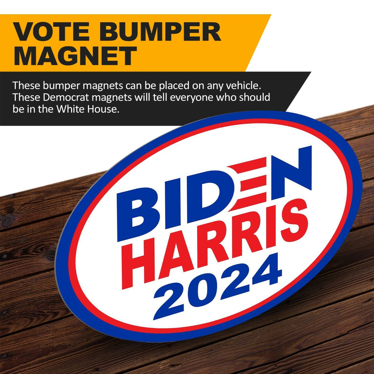 Joe Biden Harris car magnet President 2024 Magnetic Bumper Sticker 5.5"x3.5