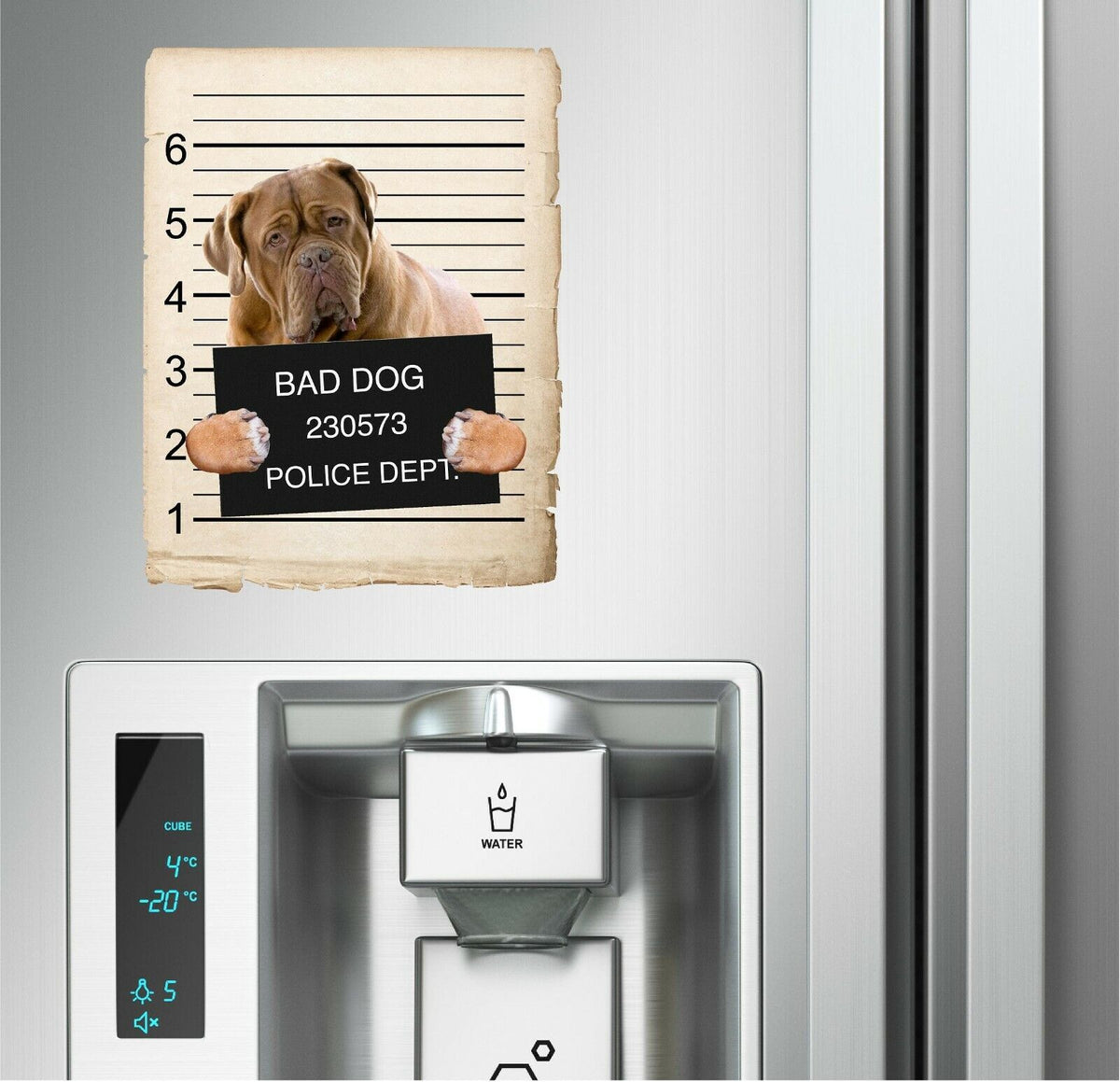 Bull Mastiff Mugshot Bad Dog Fridge refrigerator Car Magnet