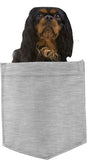English Toy Spaniel in pocket Fridge Car Magnet Bumper Sticker App size 4"x7"