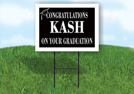 KASH CONGRATULATIONS GRADUATE 18 in x 24 in Yard Sign Road Sign with Stand