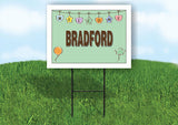 BRADFORD WELCOME BABY GREEN  18 in x 24 in Yard Sign Road Sign with Stand