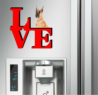 Great Dane Dog Love Park Dog Fridge Refrigerator Car Magnet