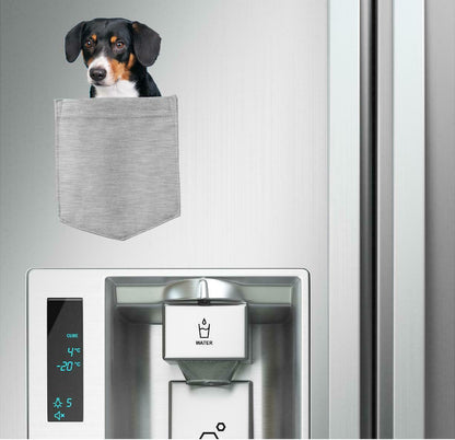Whippet Dog in pocket Fridge Car Magnet Bumper Sticker App size 4"x7"