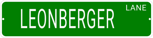 LEONBERGER LANE 24"x6 ALUM COMPOSITE SIGN