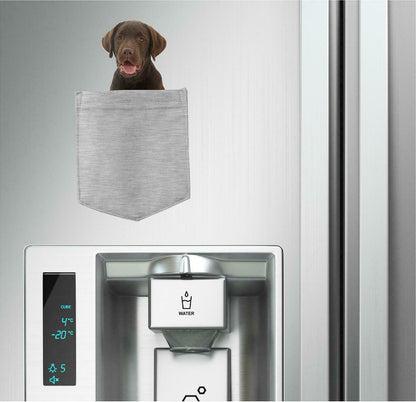 Chocolate Lab Dog in pocket Fridge Car Magnet Bumper Sticker App size 4"x7"