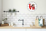 Anatolian Shepard Love Park Cute Puppy Dog kitchen living room Wall Clock