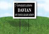 DAVIAN CONGRATULATIONS GRADUATION 18 in x 24 in Yard Sign Road Sign with Stand