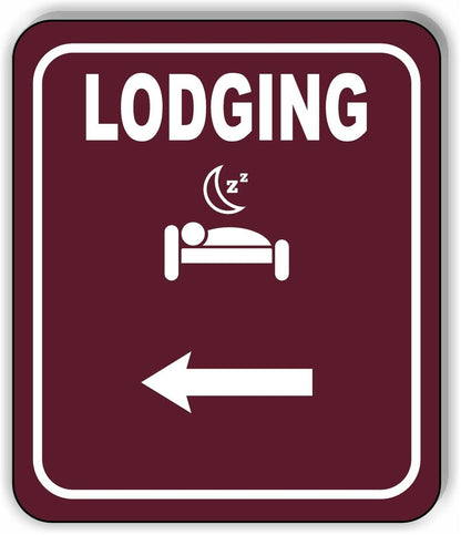 LODGING DIRECTIONAL ARROW TRAIL 8 Variations Metal Aluminum composite sign