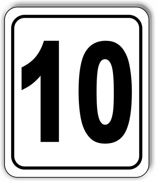 10 MPH miles per hour Aluminum composite sign