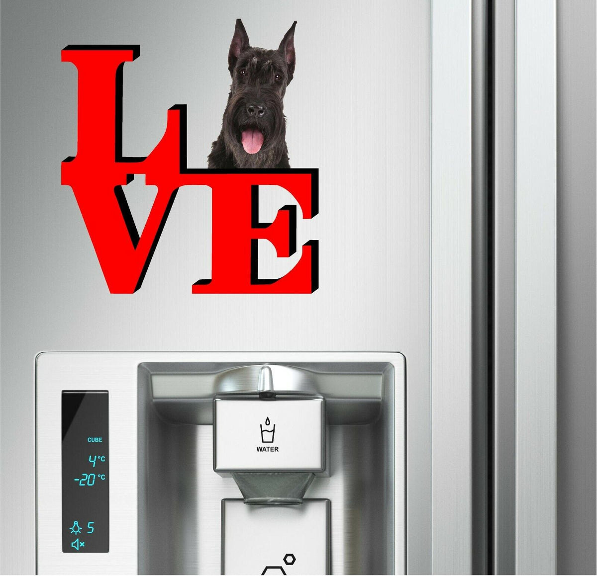 Giant Schnauzer Dog Love Park Dog Fridge Refrigerator Car Magnet
