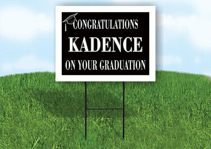 KADENCE CONGRATULATIONS GRADUATION 18 in x 24 in Yard Sign Road Sign with Stand