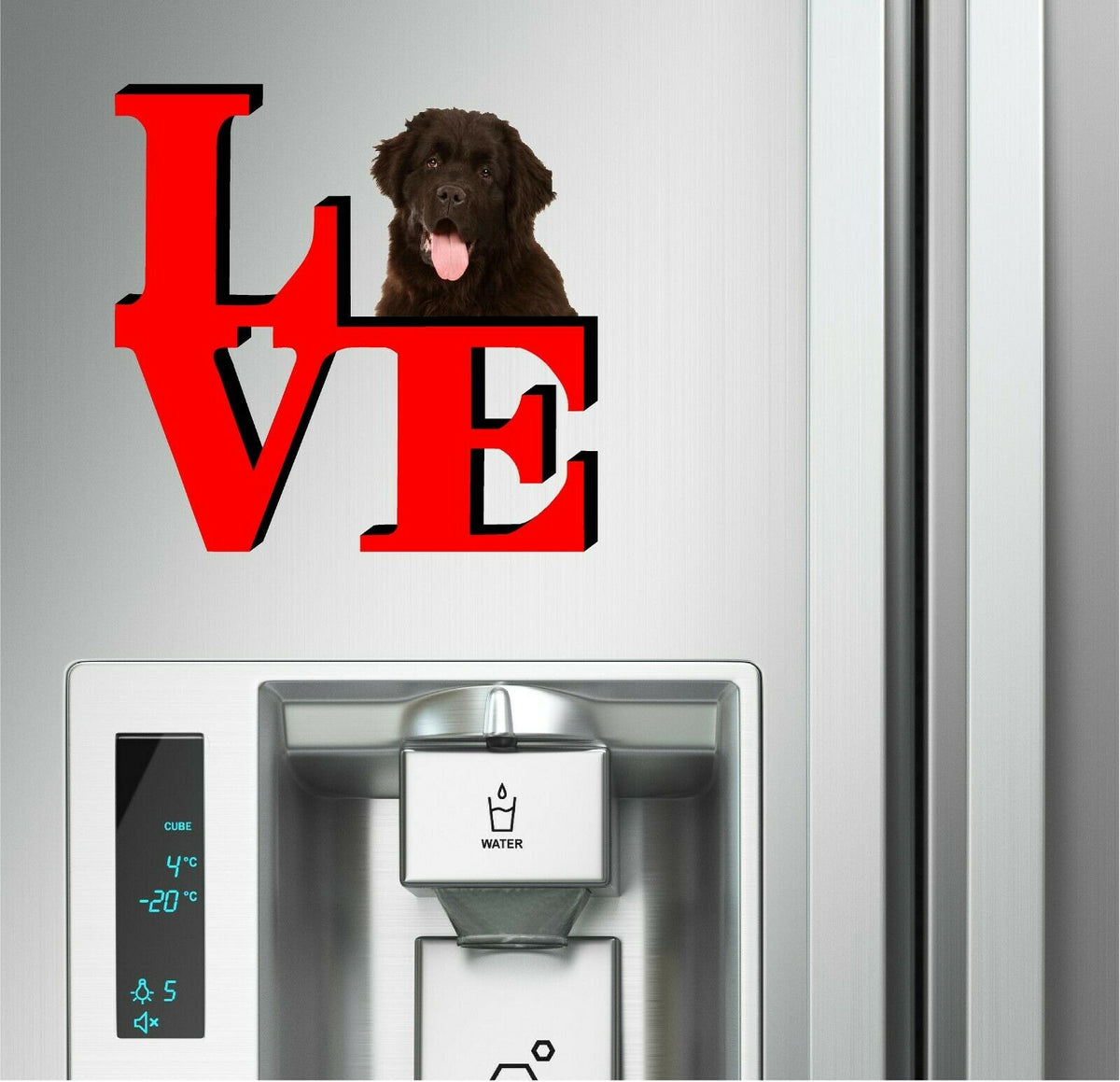 Newfoundland Love Park Cute Dog Fridge Refrigerator Car Magnet