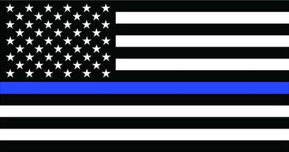 Thin Blue Line American Police Flag Car MAGNET Magnetic Bumper Sticker 4.25" X8"