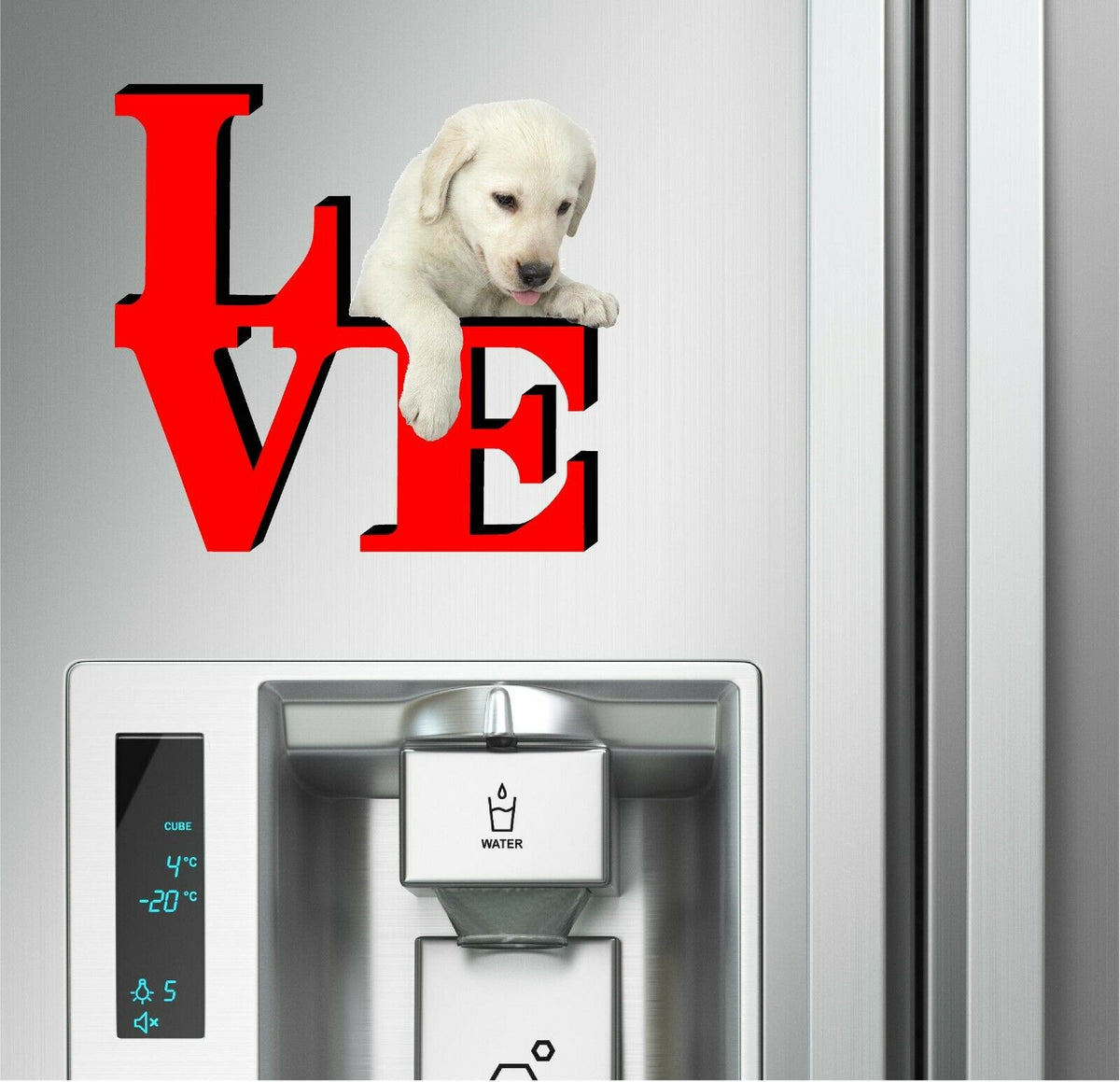 Yellow Lab Dog Love Park Dog Fridge Refrigerator Car Magnet