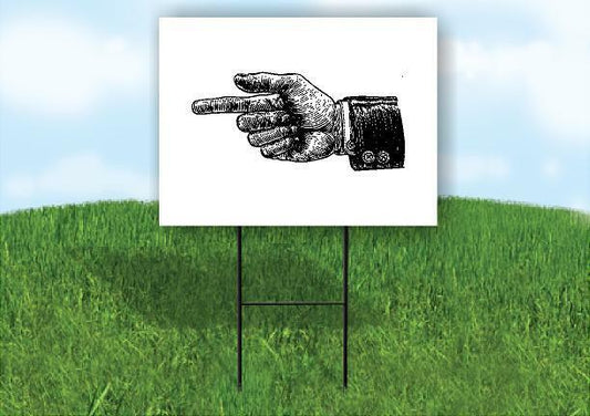 LEFT HAND Yard Sign Road with Stand LAWN SIGN Single sided