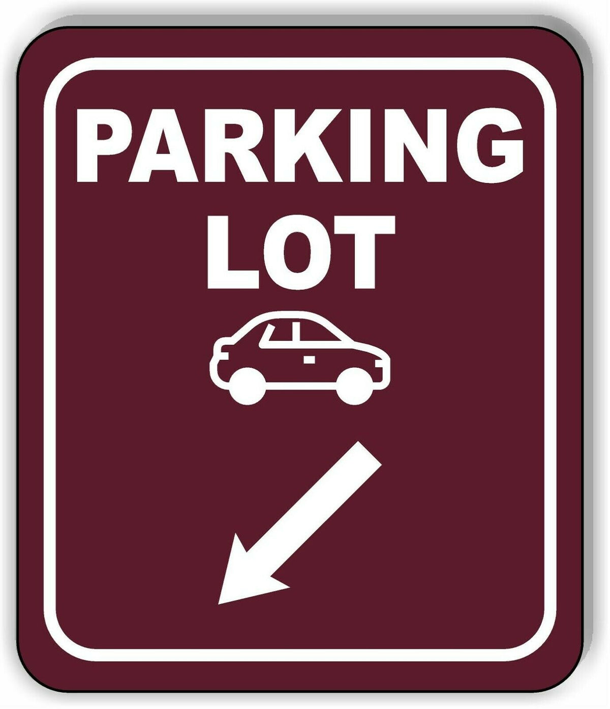 PARKING LOT DIRECTIONAL ARROW TRAIL 8 Variations Metal Aluminum composite sign