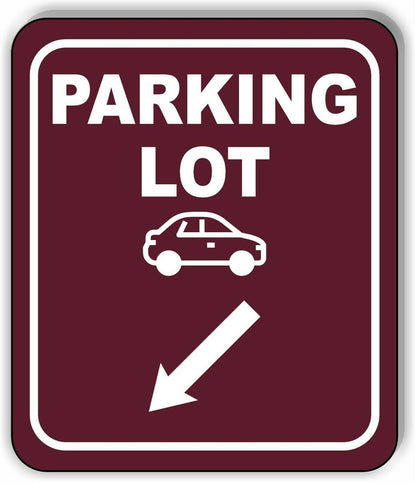 PARKING LOT DIRECTIONAL ARROW TRAIL 8 Variations Metal Aluminum composite sign