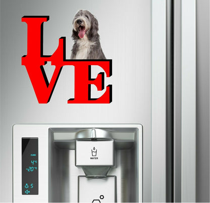 Bearded Collie Love Park Cute Dog Fridge Refrigerator Car Magnet