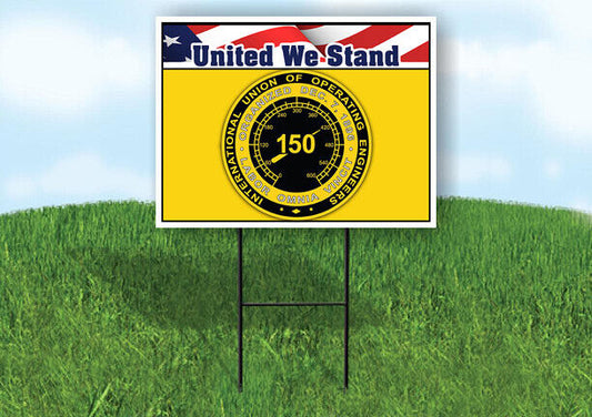 150 circle united 18inx24in Yard Road Sign w/ Stand