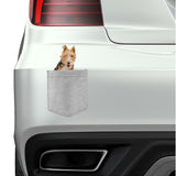 Fox Terrier Dog in pocket Fridge Car Magnet Bumper Sticker App size 4"x7"