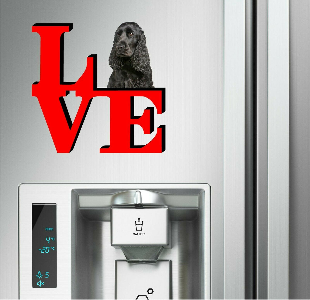 English Cocker Spaniel Dog Love Park Dog Fridge Refrigerator Car Magnet