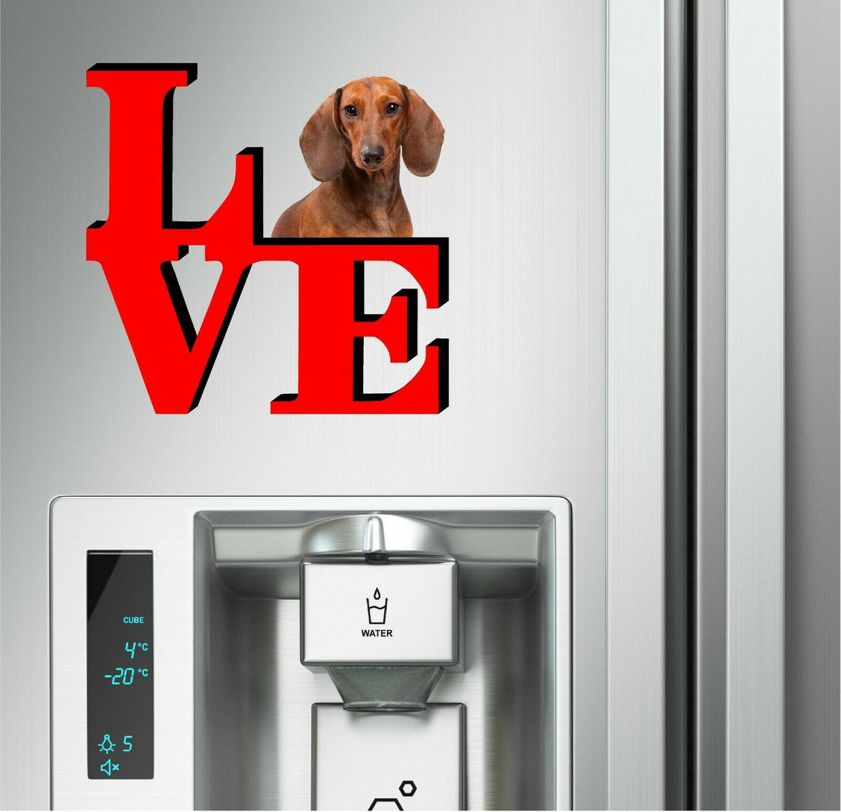 Dachshund Dog Love Park Dog Fridge Refrigerator Car Magnet