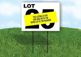 LOT 3 BLACK WHITE Yard Sign with Stand LAWN SIGN