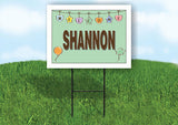 SHANNON WELCOME BABY GREEN  18 in x 24 in Yard Sign Road Sign with Stand
