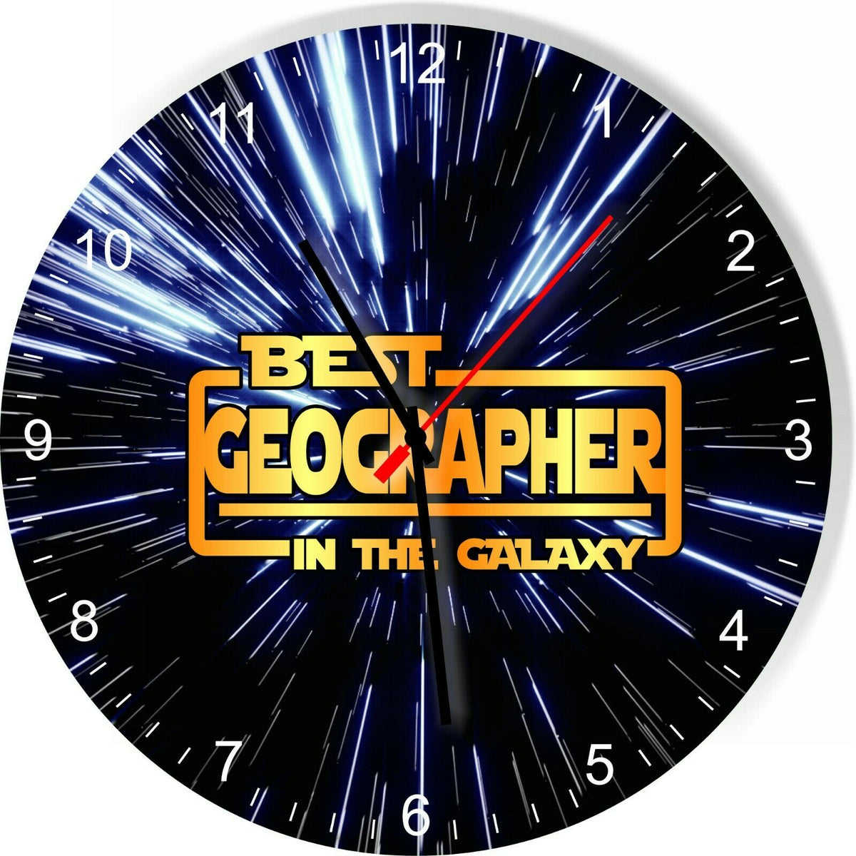 Best Geographer in the Star Galaxy Wars Space Kitchen Living room Wall Clock