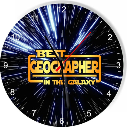 Best Geographer in the Star Galaxy Wars Space Kitchen Living room Wall Clock