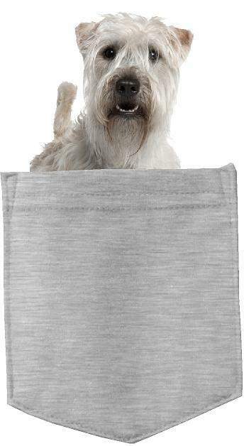 Soft Coated Wheaten in pocket Fridge Car Magnet Bumper Sticker App size 4"x7"