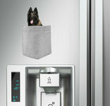 Belgian Tervuren Dog in pocket Fridge Car Magnet Bumper Sticker App size 4"x7"