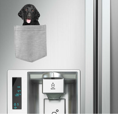 Retriever Curly-Coated in pocket Fridge Car Magnet Bumper Sticker App size 4"x7"