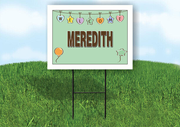 MEREDITH WELCOME BABY GREEN  18 in x 24 in Yard Sign Road Sign with Stand