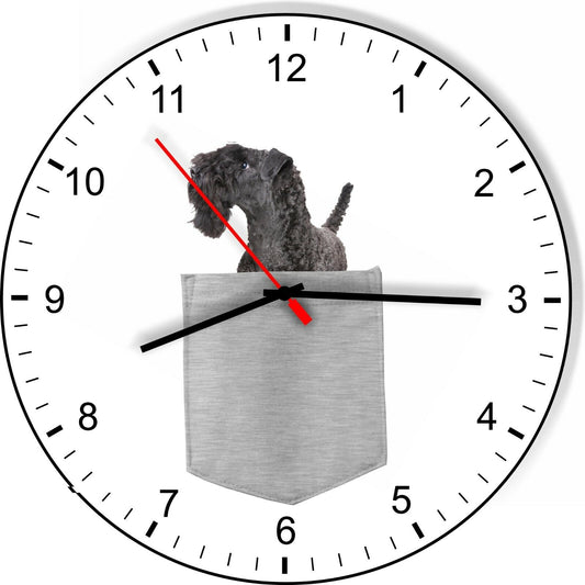 Kerry Blue Terrier In Your Pocket Dog kitchen living room Wall Clock