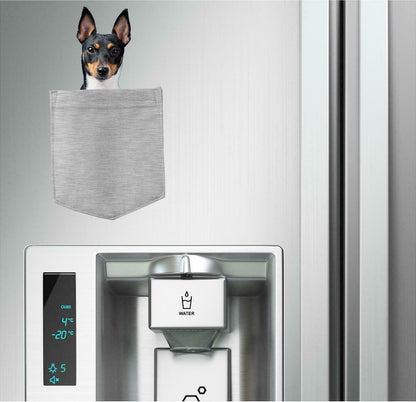 Toy Fox Terrier Dog in pocket Fridge Car Magnet Bumper Sticker App size 4"x7"