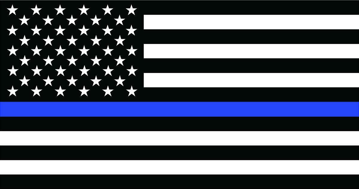 SET OF 3 Thin Blue Line American Police Flag Car MAGNET Magnetic Bumper Sticker
