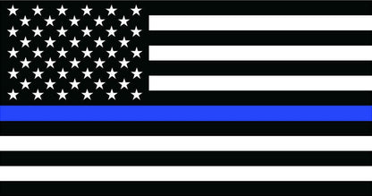 SET OF 3 Thin Blue Line American Police Flag Car MAGNET Magnetic Bumper Sticker