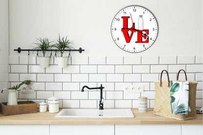 I Love Milk Love Park Funny Kitchen Living room Wall Clock