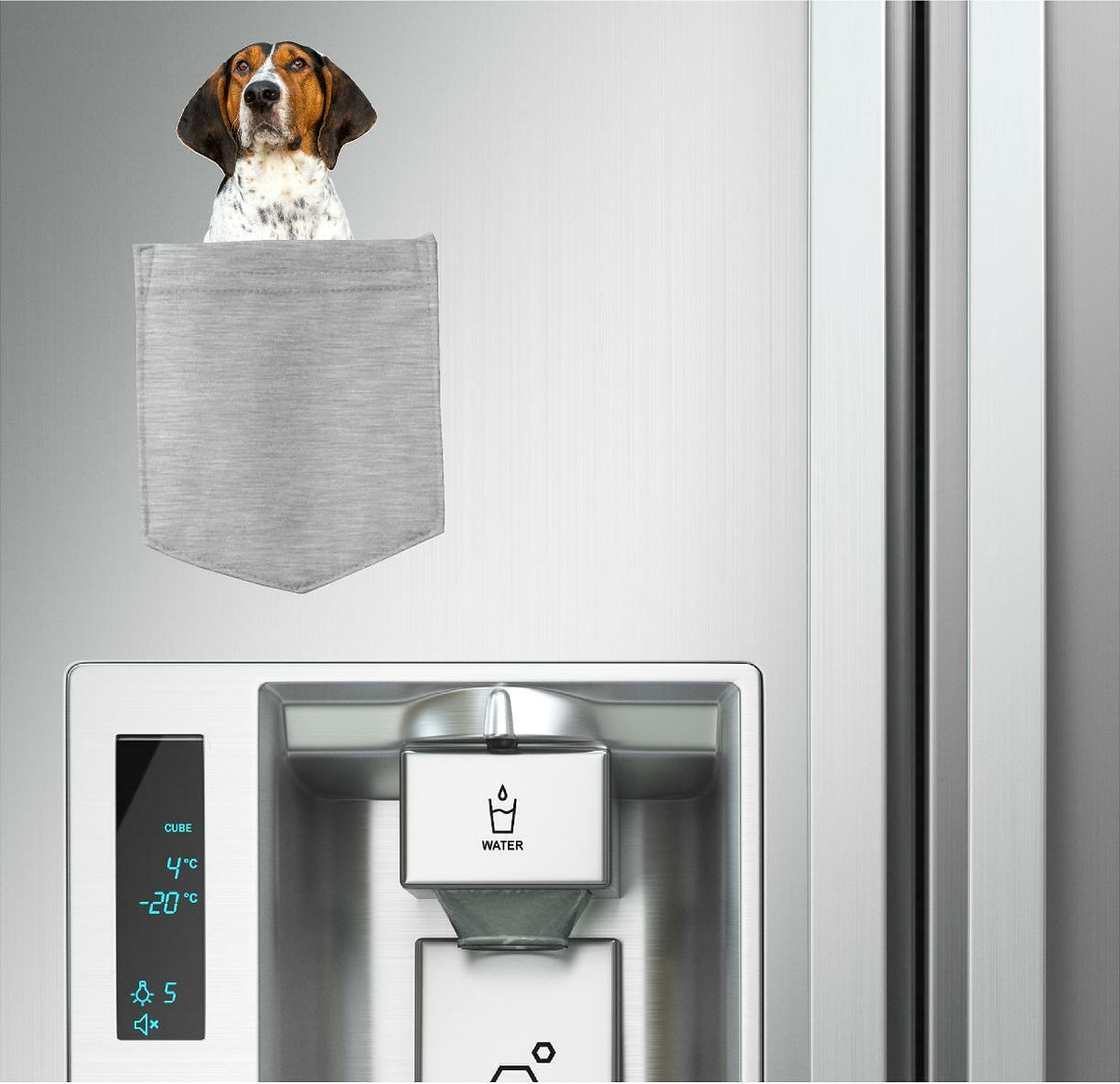 Treeing Walker Coonhound pocket Fridge Car Magnet Bumper Sticker App size 4"x7"