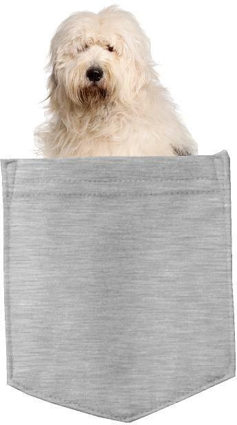 Old English Sheepdog in pocket Fridge Car Magnet Bumper Sticker App size 4"x7"