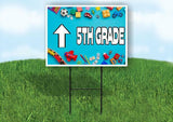 5TH GRADE STRAIGHT ARROW Yard Sign with Stand LAWN SIGN