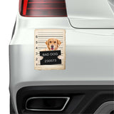 Golden Retriever Mugshot Bad Dog Fridge refrigerator Car Magnet
