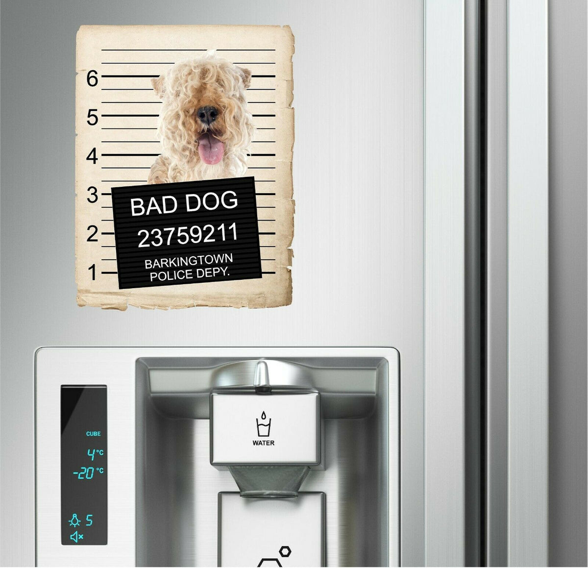 Lakeland Terrier Mugshot Bad Dog Fridge refrigerator Car Magnet