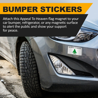 SET OF 3 An Appeal To Heaven American Flag Car MAGNET Magnetic Bumper Sticker