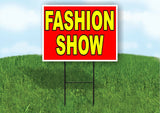 FASHION SHOW RED YELLOW Yard Sign with Stand LAWN SIGN
