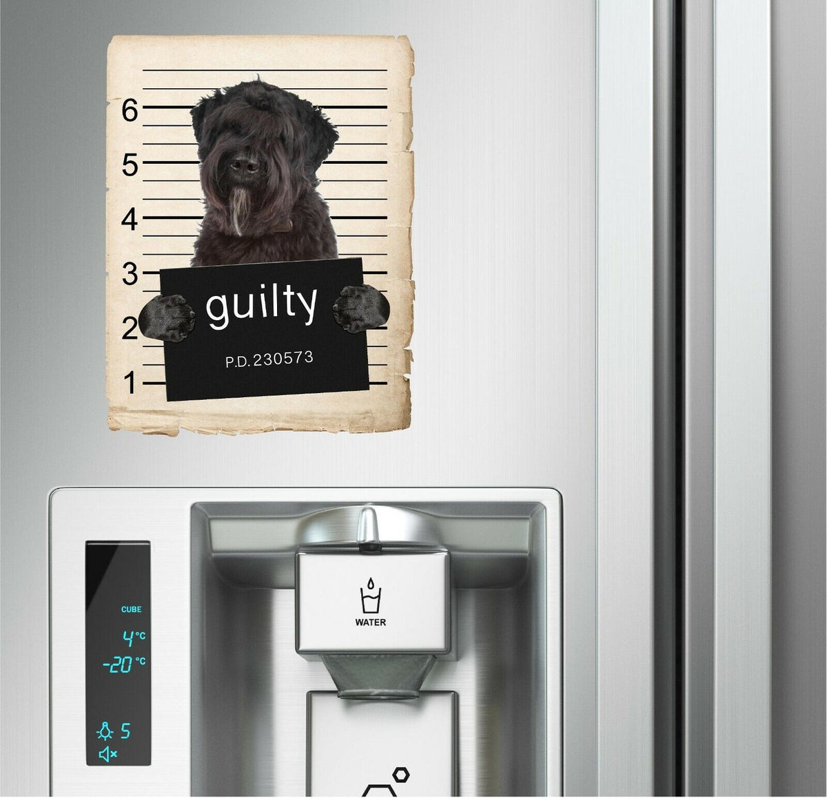 Bouviers Des Flandre Mugshot Bad Dog Fridge refrigerator Car Magnet
